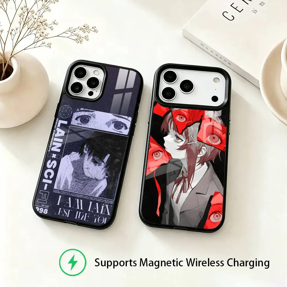 Serial Experiments Lain Phone Case For iPhone18,17,16,15,14,13,12,11 Plus,Pro Supports Magnetic Wireless Charging