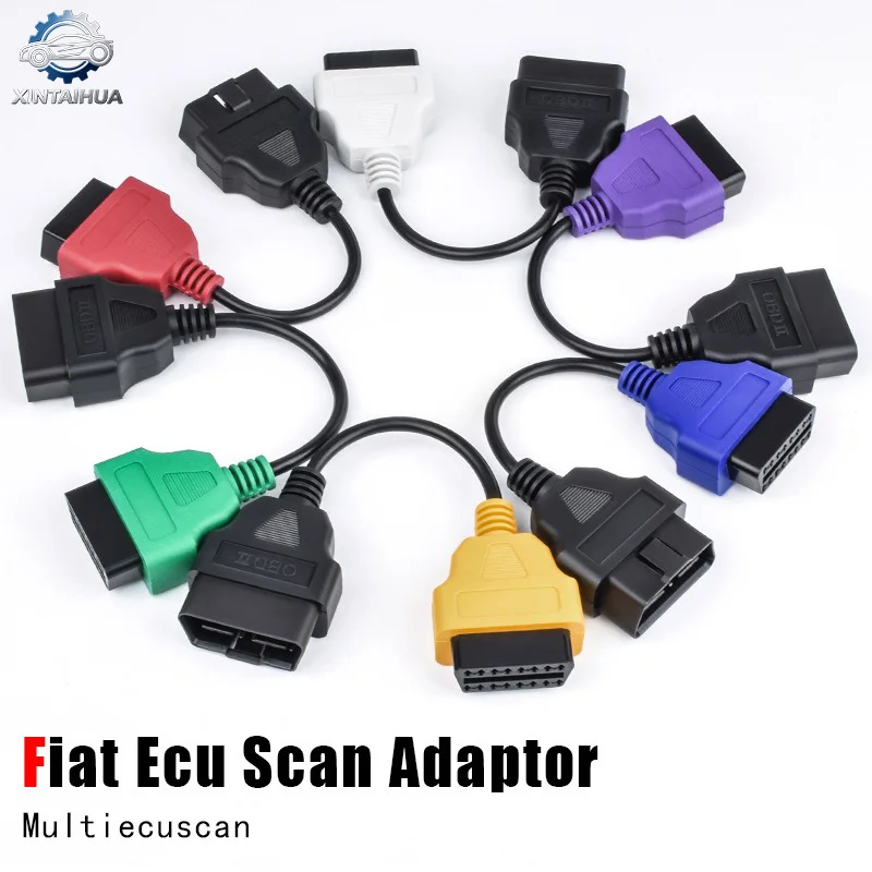 OBD 2 Car Scanner Connector MultiECUScan Diagnostic Adapter Cable for Multi ECU Scan for Fiat ECU Scan 6 Colors