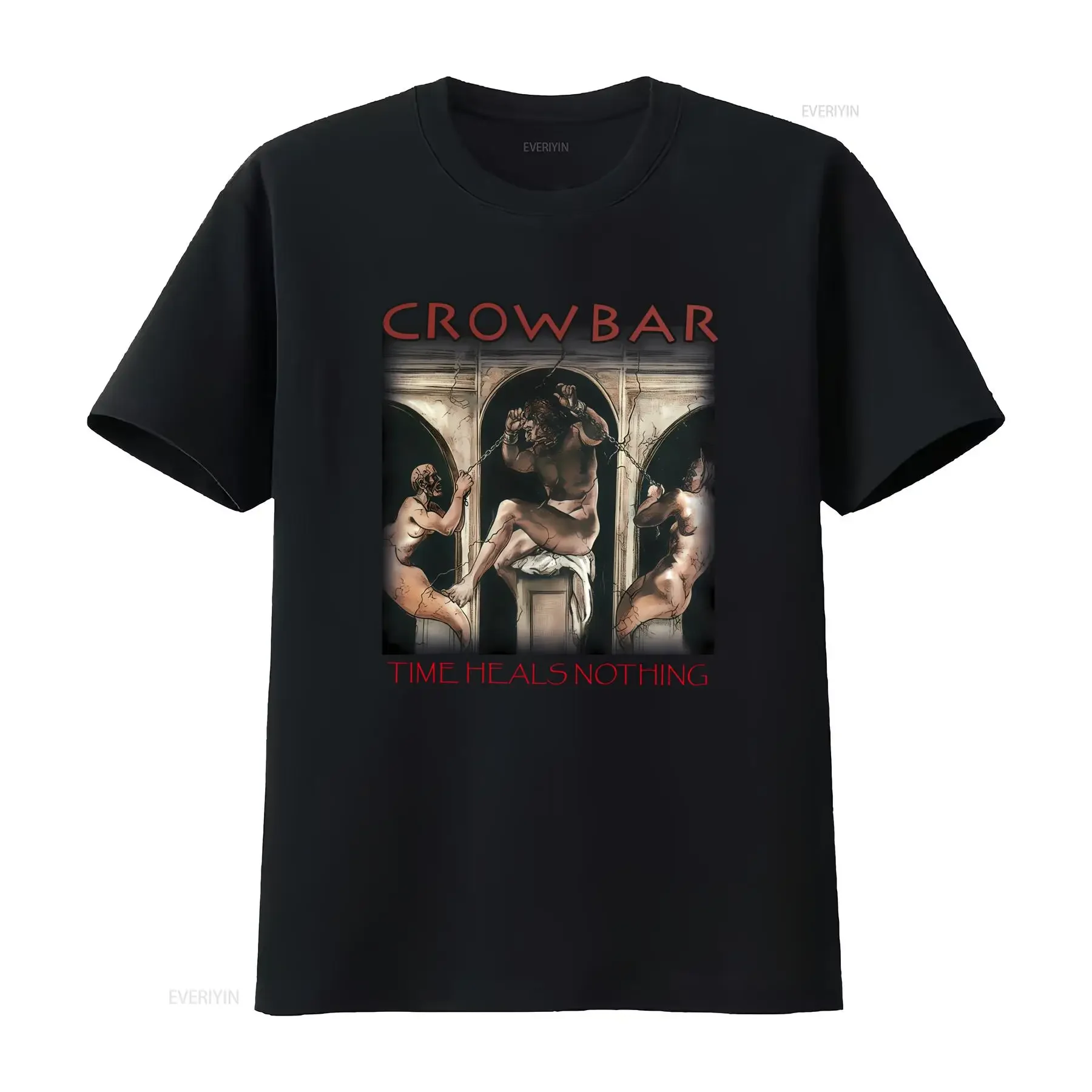 Vintage Crowbar Band Time Heals Nothing Tour Cotton Black T Shirt MM725 vintage Washed graphic Soft Versatile fashion Stylish