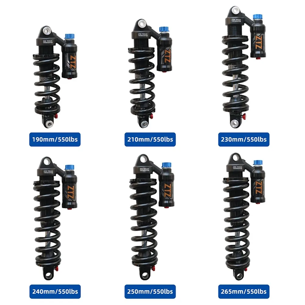 

MTB Air Shock Absorber Adjustable 550LBS Spring Coil Over Rebound Compression Preload for MTB Downhill EBikes