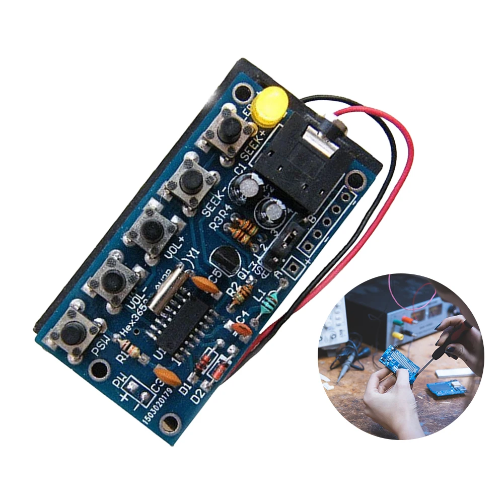 DIY Electronic Kits PCB Wireless Stereo FM Radio Receiver Module Wireless FM Radio Kit