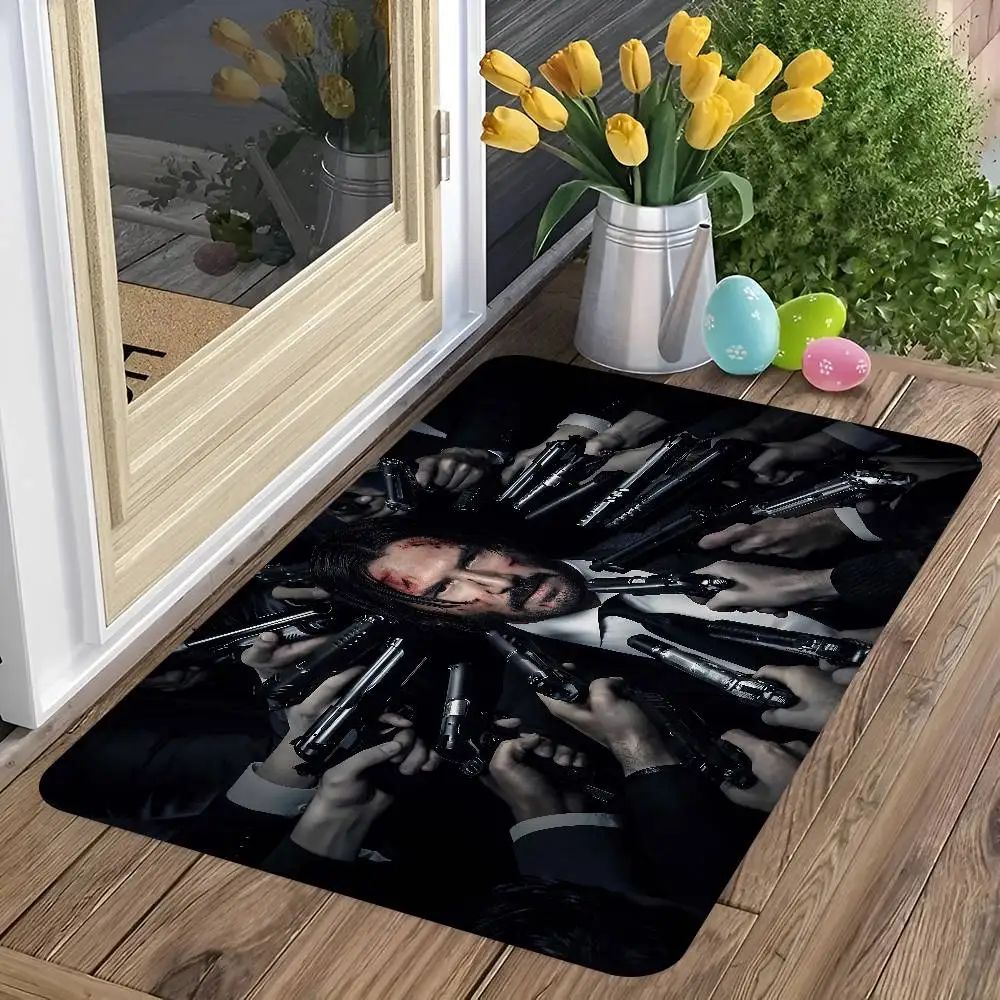 1pc Klassische J-john W-wick Film Eingang Tür Matte Nordic Stil Hause Fußmatte Bad-Toilette matten Schlafzimmer Hotel Dekor Matte