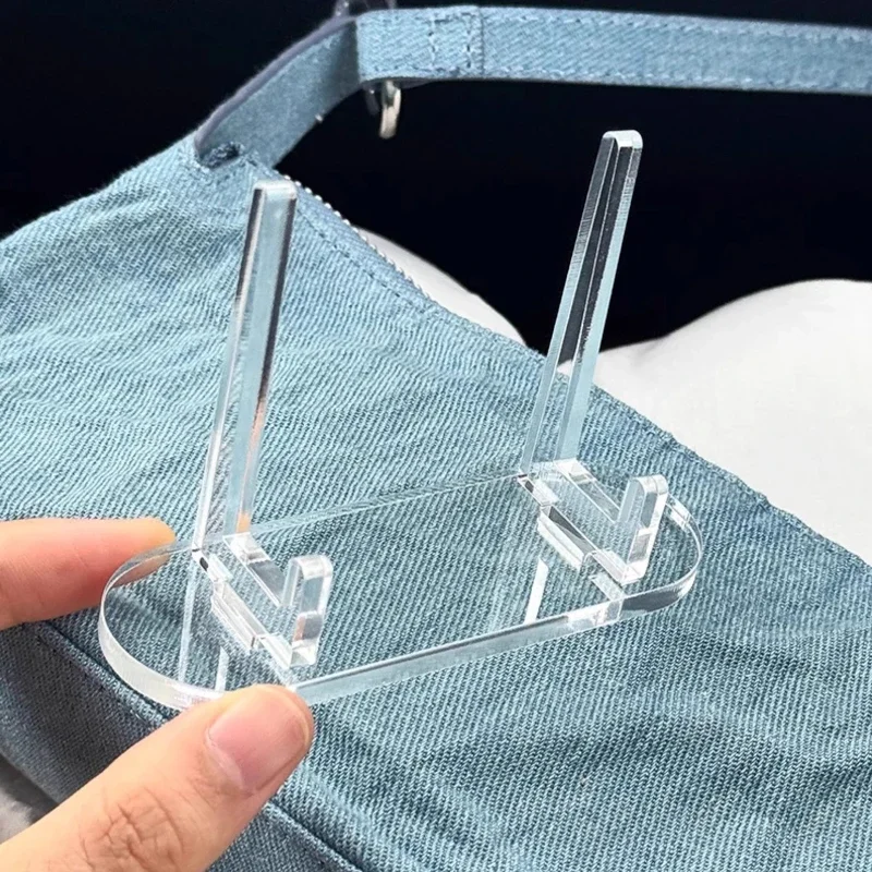 1PC Transparent acrylic badge display holder medals honor storage display stand desktop color paper card storage holder