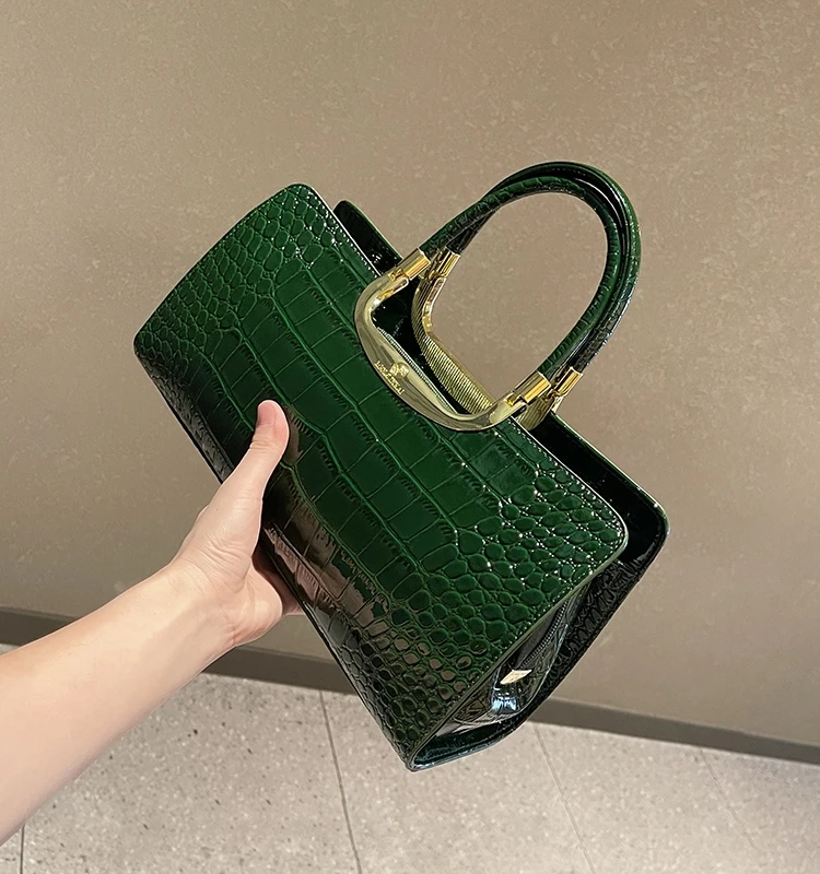 Designer Brand Crocodile Red Handbag Leather Wedding Bag Shoulder Crossbody Small Square Bags for Women 가방 Hot Selling