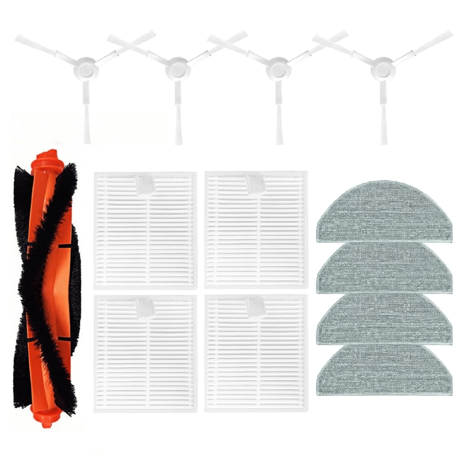 Accessoires pour aspirateur Robot Xiaomi S20 E10 E12 B112 C103 D106, brosse principale, brosse latérale, chiffon, filtre HEPA