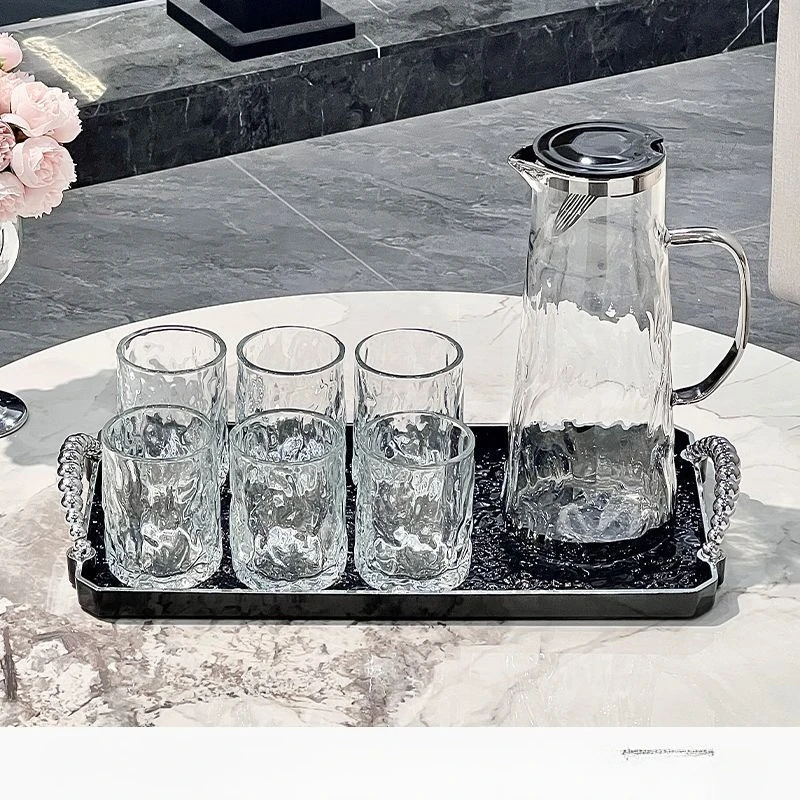 Light Luxury Glass Water Cup Kettle Living Room Household Set Drinking Cup High Temperature Resistant Teacup