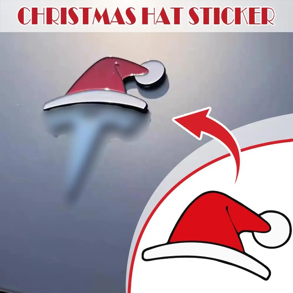 

Car Creative Stickers For Tesla Christmas Santa Decorative For Tesla Fashion Waterproof Decal Accessories