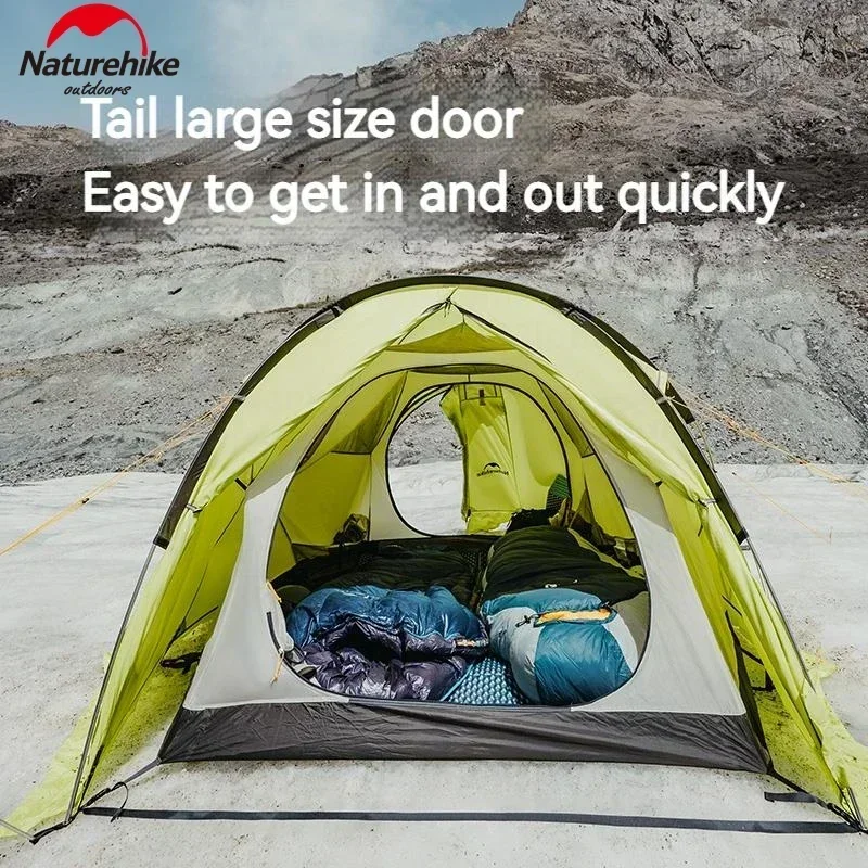 Naturehike 2024 Tent Ultralight 2 Person Ultralight Bunk Quick Mounting Camping Beach Wind Outdoor Waterproof 5 Season Fishing