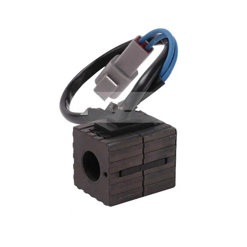 For XCMG XE60 80 135 150 200 215 230 Excavator Pilot Safety Lock Solenoid Valve Coil Plug DC24V High Quality Accessories 1pcs