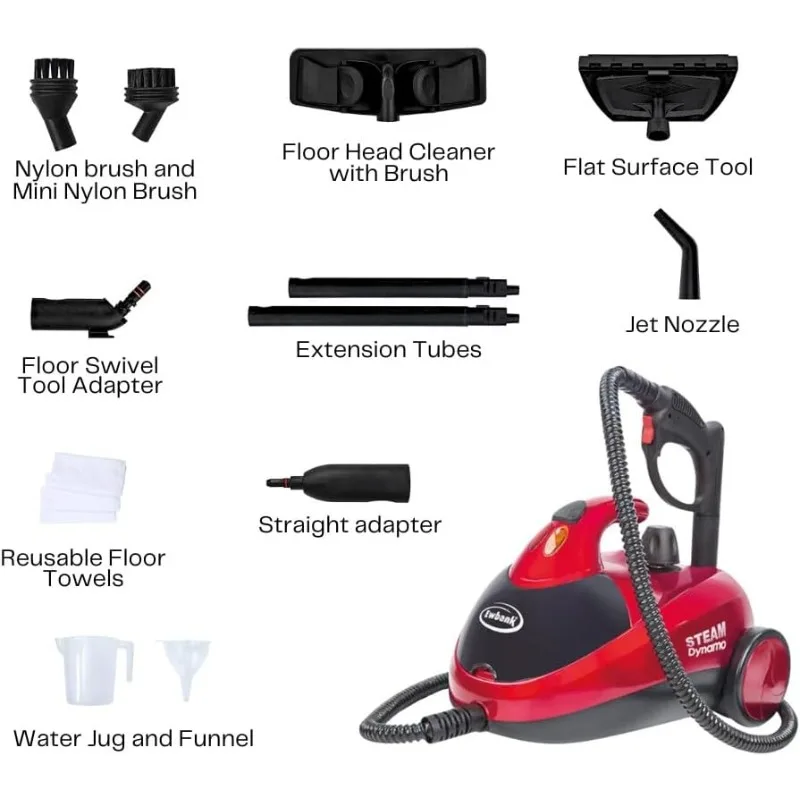 Steam Cleaner for Chemical-Free Cleaning, Multipurpose with Attachments, Portable, Multi-surface, For Carpets, Tiles, Bathrooms