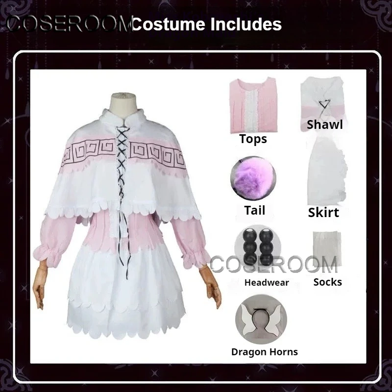 Anime Comic Miss Kobayashi's Dragon Maid Kanna Kamui Cosplay Costume Outfit Halloween Carnival Party Role Play Uniform Wig view 4