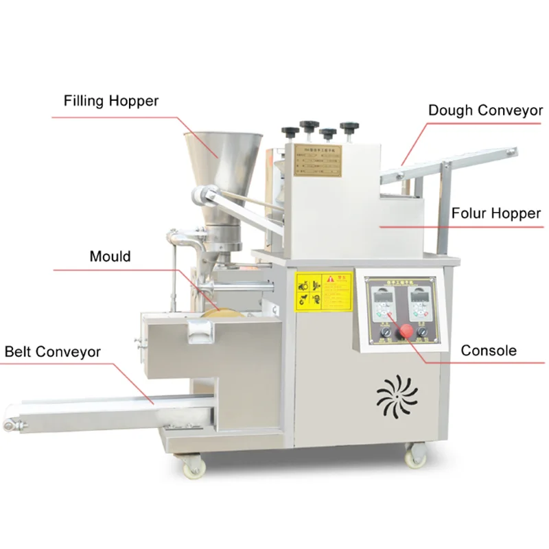 Hot Selling Model100 Commerciële Knoedel Productie Machine Automatische Rvs Kant Curry Knoedel Maker 220V Chinese