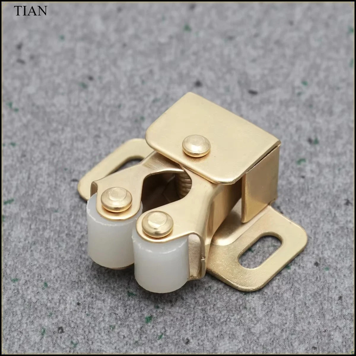 10Pcs Door Buckle Furniture Cabinet Touch Latch Push to Open Close Wardrobe Filing Cabinet Spring Lock Adjustable Non Magnetic