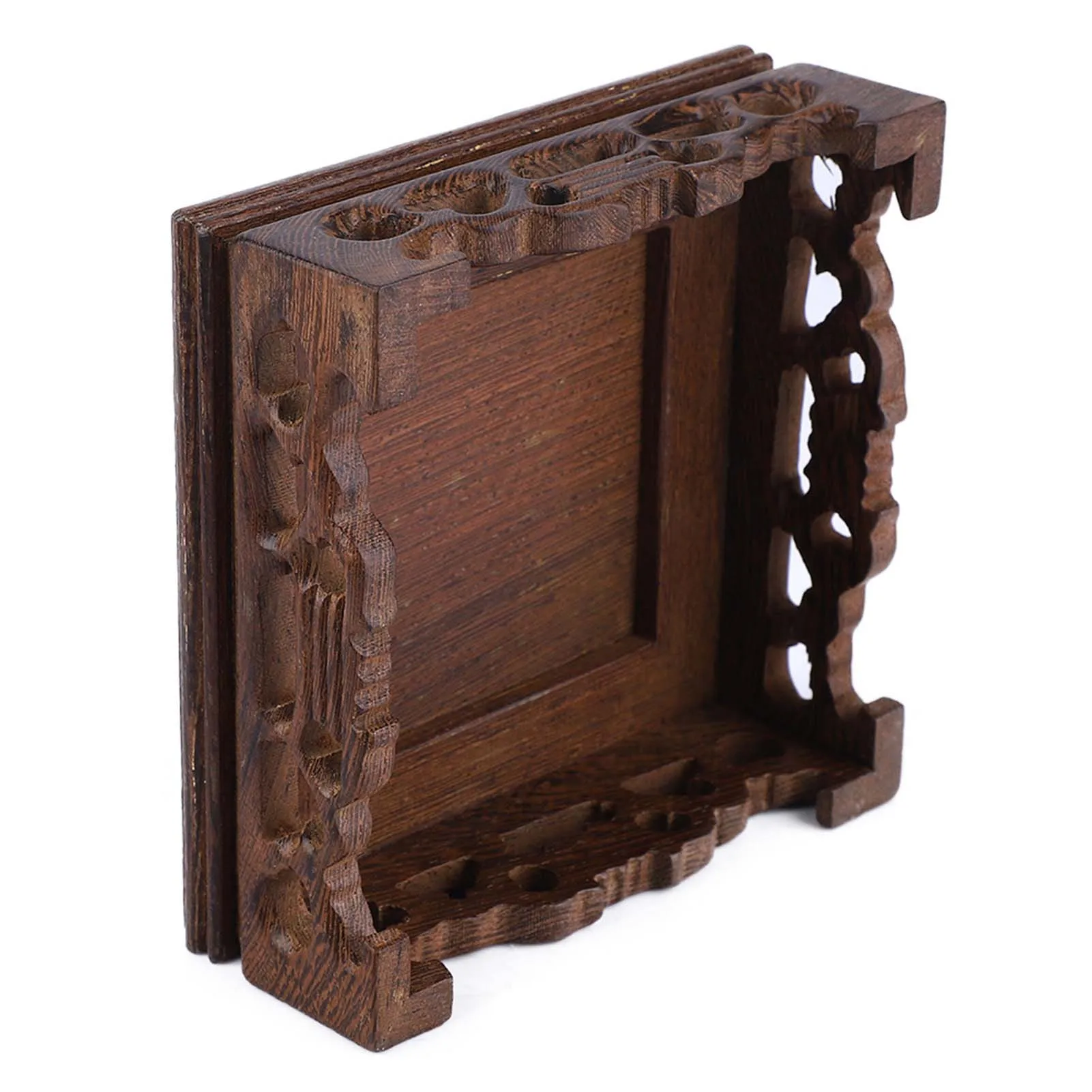 

C2 Craft Bracket Solid Wood Ornaments Delicate Small Square Teapot Base Vase Decoration Solid Wood Bonsai Pedestal Wooden Base