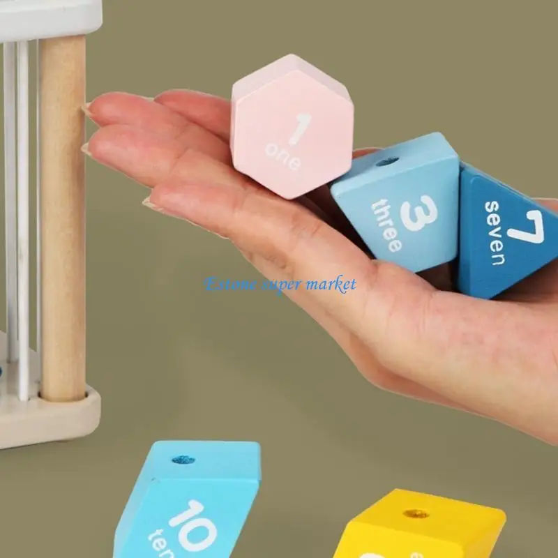 090B Đồ chơi đầy màu sắc Chuỗi Khối đồ chơi Đồ chơi Sắp xếp đồ chơi Trẻ trò chơi vui vẻ