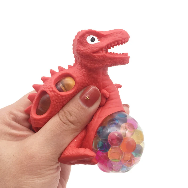 Funny Dinosaur Vent Ball Tricky Toy Decompression Pinch Squeeze Grape Ball Antistress Fidget Toy Random Color For Baby Kid Gift