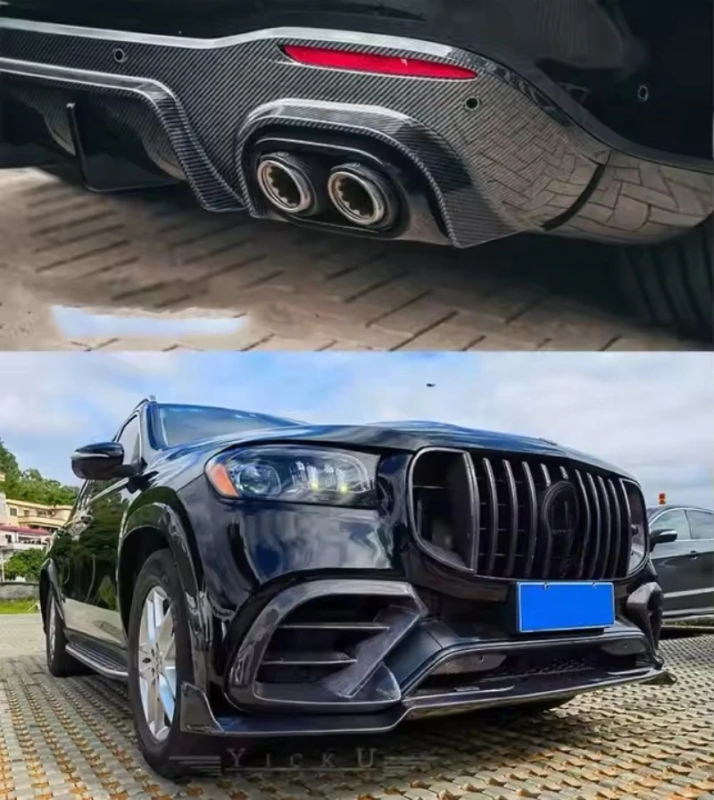 Dream Garage High Quality Body Kit For Benz Gls Upgrade B Style Carbon Fiber Auto Parts Front Lip Diffuser Spoile