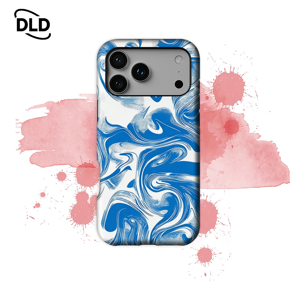

Blue Wave Swirl Phone Case for Magnetic Phone Case for IPhone 17 16 15 14 13 Pro Max Plus Single Double-layer Tough Case