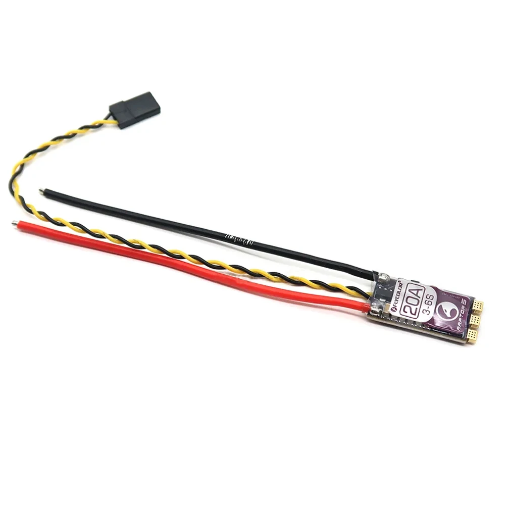 FLYCOLOR Raptor5 Brushless ESC 3-6S Drone ESC 32Bit G701 PWM 128K Single 20A 35A 45A 50A ECS Dshot Proshot for FPV Racing Drones