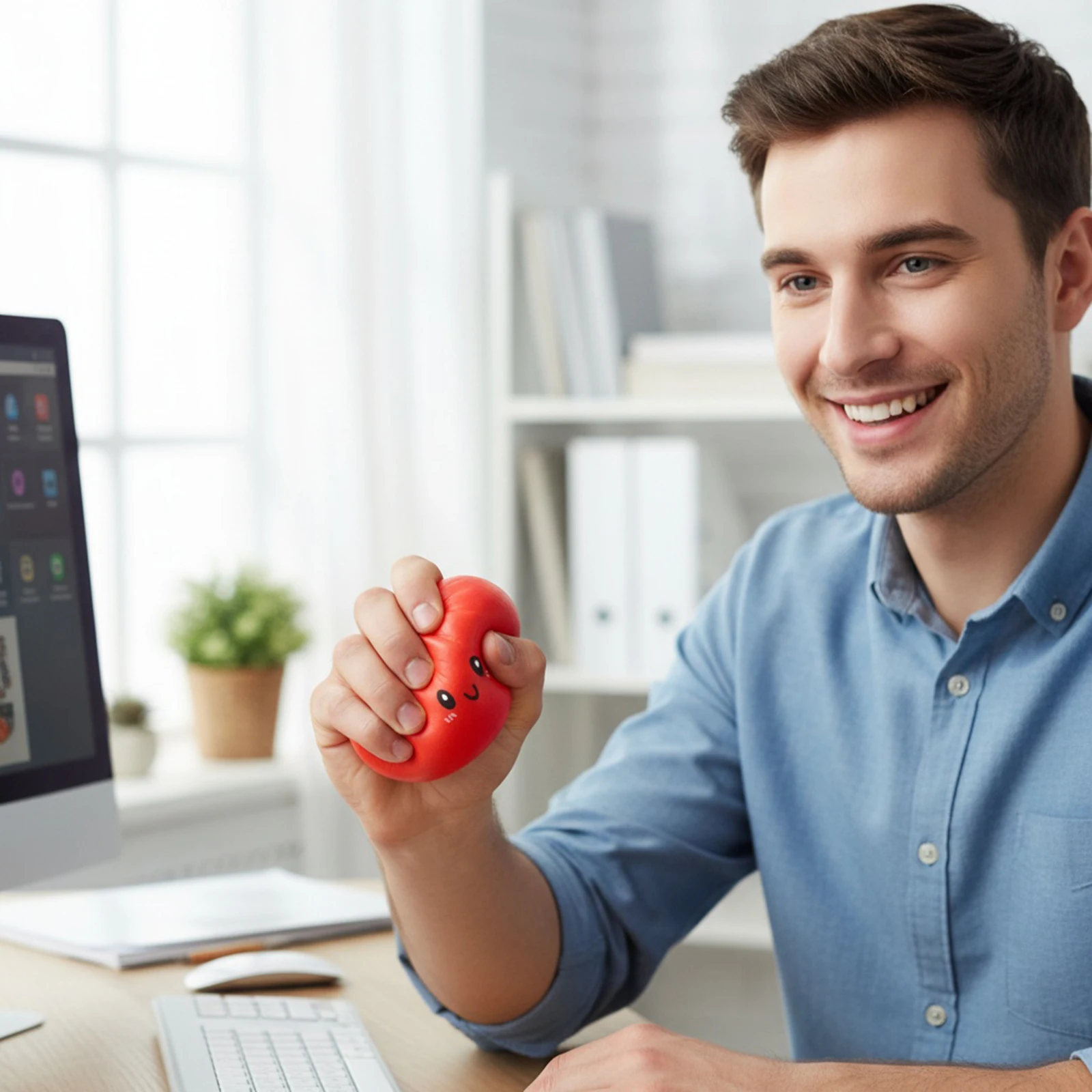 

Мягкая игрушка-антистресс в форме булочки/пельменя, сенсорный мячик-сквиш для снятия стресса и тревоги, подарок