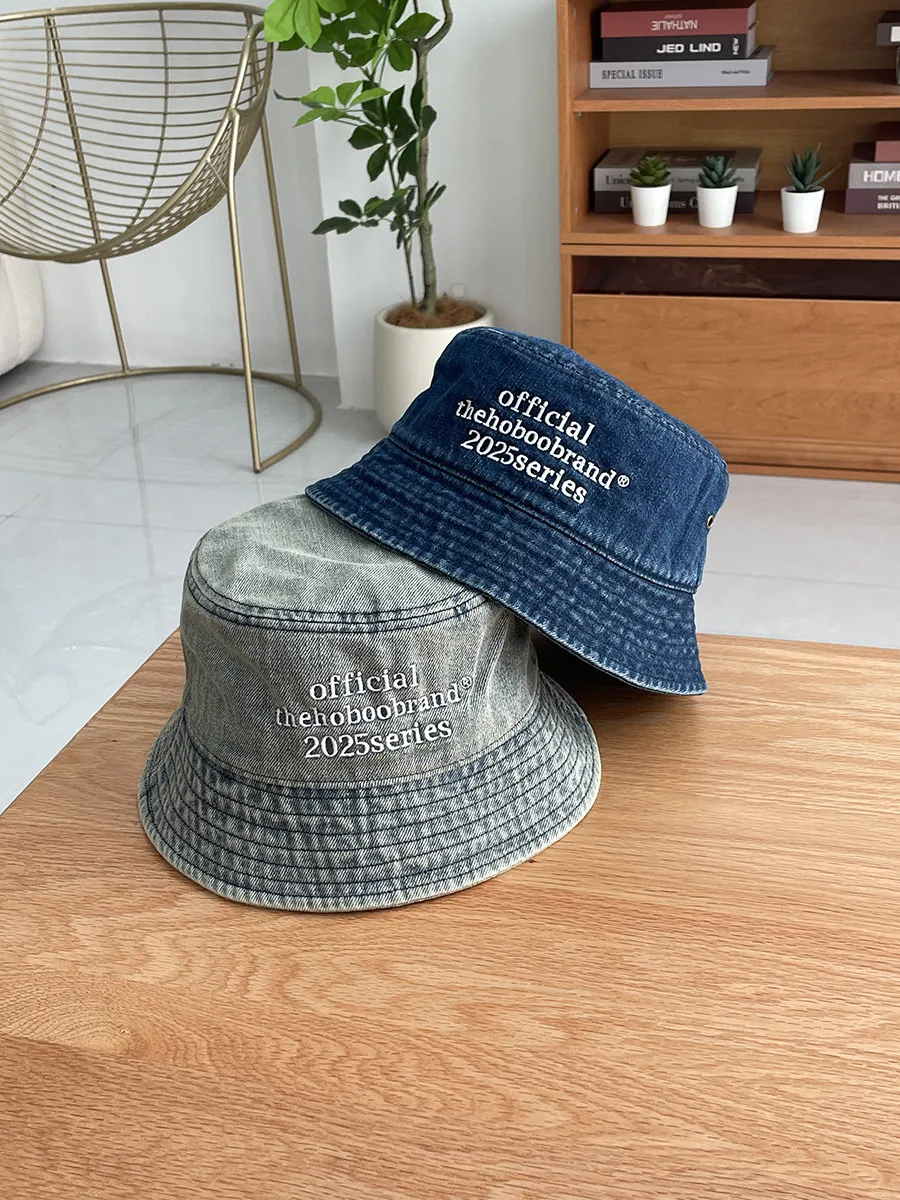 Washed denim sun hat fisherman hat sun protection trendy basin hat for men
