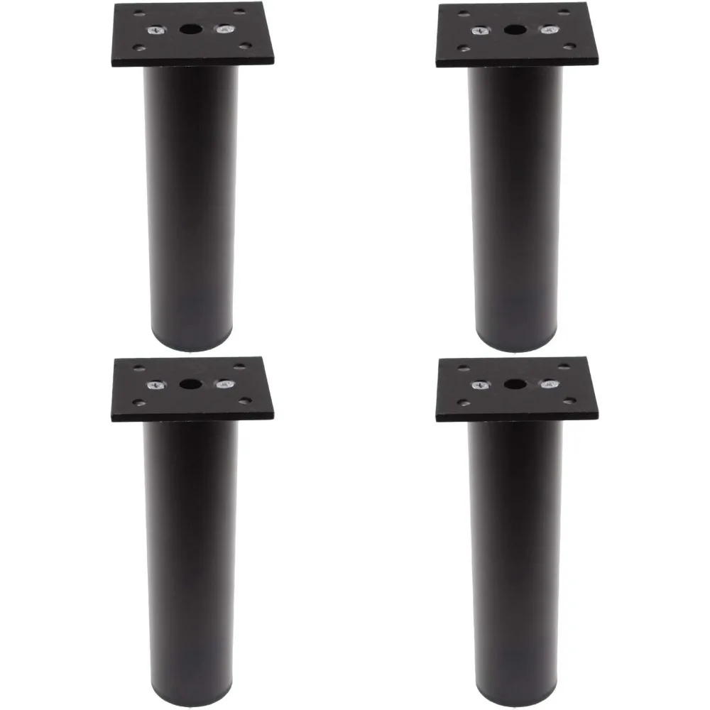 

6 Inch Black Sofa Legs,TV Cabinet Couch Bed Metal Feet,Aluminium Alloy Replacement Furniture Legs,Adjustable Feet with 16 Screws