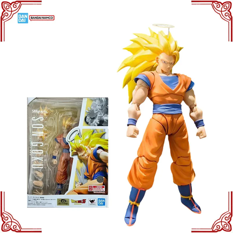 

In Stock Genuine Bandai Dragon Ball Model Kit SHF Super Saiyan 3 Son Goku Anime Action Figure Collection Finished Model Toy Gift