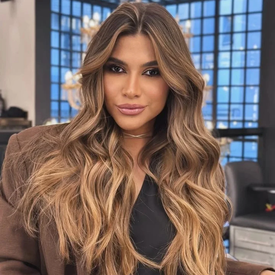 

Пушистые мелированные медово-коричневые синтетические парики с кружевным верхом, натуральный парик с объемной волной, длинные HD прозрачные парики на шнурке, ежедневно используемые