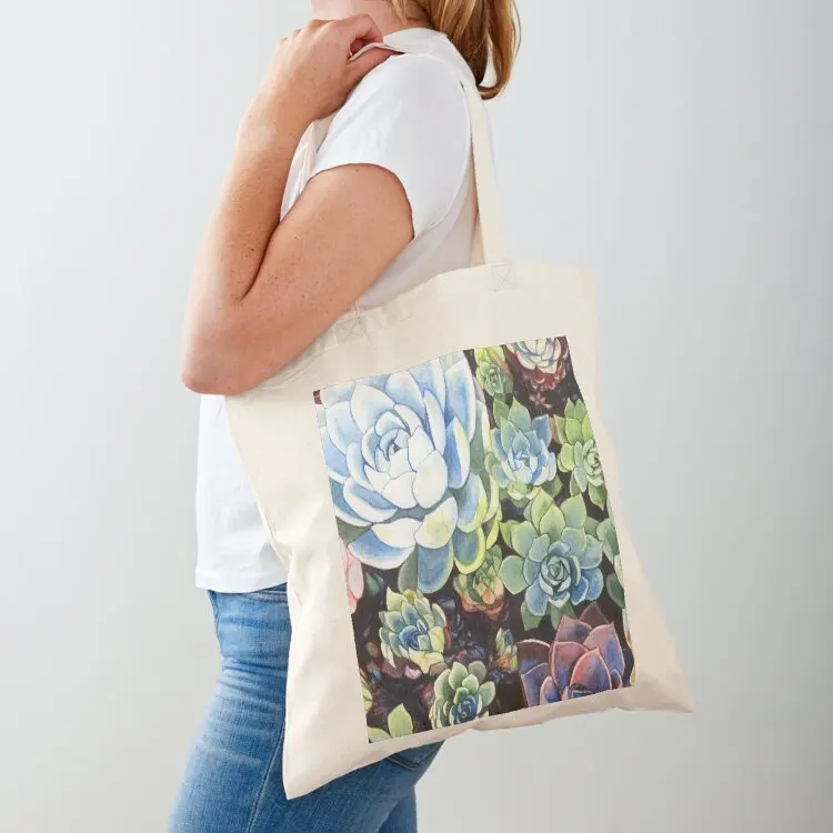 

Succulent Field (watercolor) Tote Bag shopper bag woman cute pouch bag eco pack Fabric