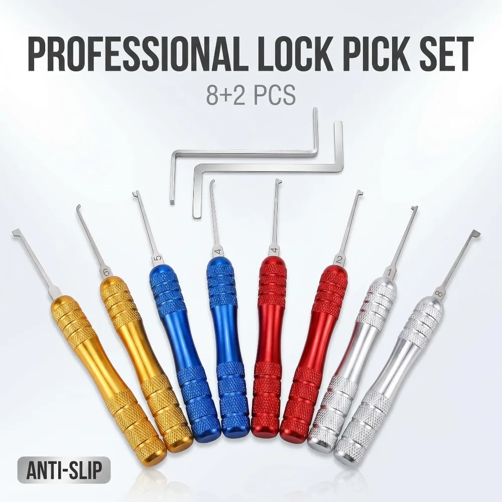 

HUK Kaba Lockpicking Tool Set with Colorful Round Handle,High Quality professional Locksmith Tools,Tension Wrench Pick Tool