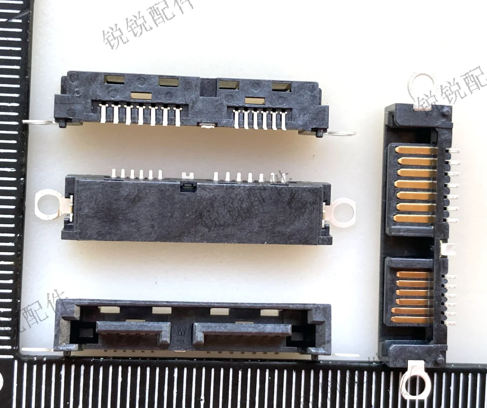 For  SATA hard disk data port 6+7P 13P male socket Half-pack Patch SMT with post connector