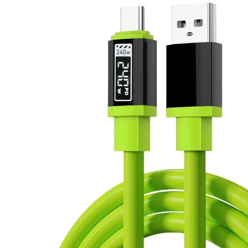 240W Intelligent Fast Charging Cable High-Power Type-C Charger Cord for Mobile Phones High-Power Charger Cord for All Devices