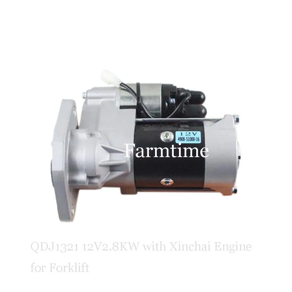 

Starter Motor QDJ1321 / 490B-51000-16 12V 2.8kw with Xinchai Engine 4D27G31 China III for Forklift A30 A35 3-3.5T