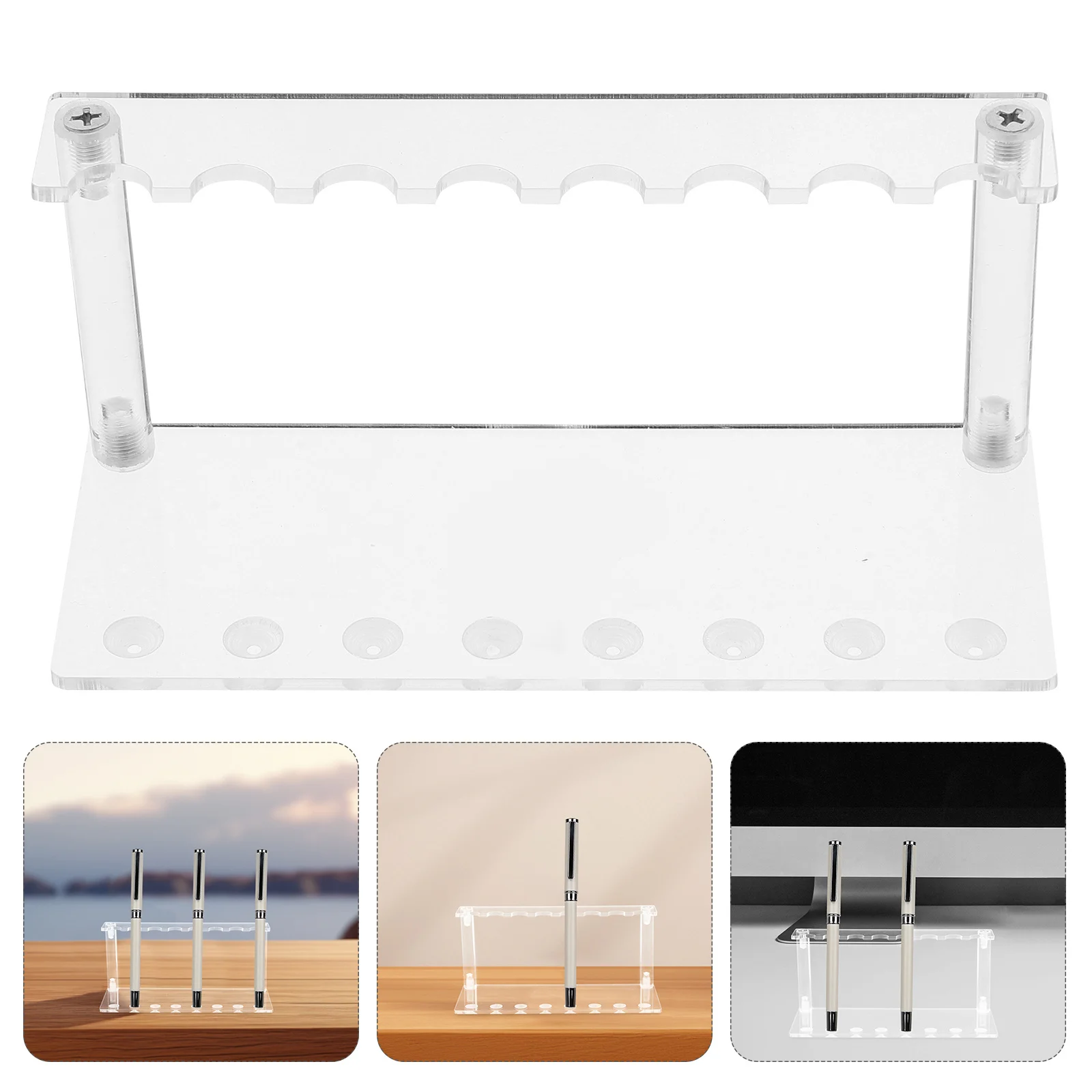 

Acrylic Pen Display Stand For Fountain Pens Ballpoint Pencils Makeup Brushes Watercolor Tools Calligraphy Stationery