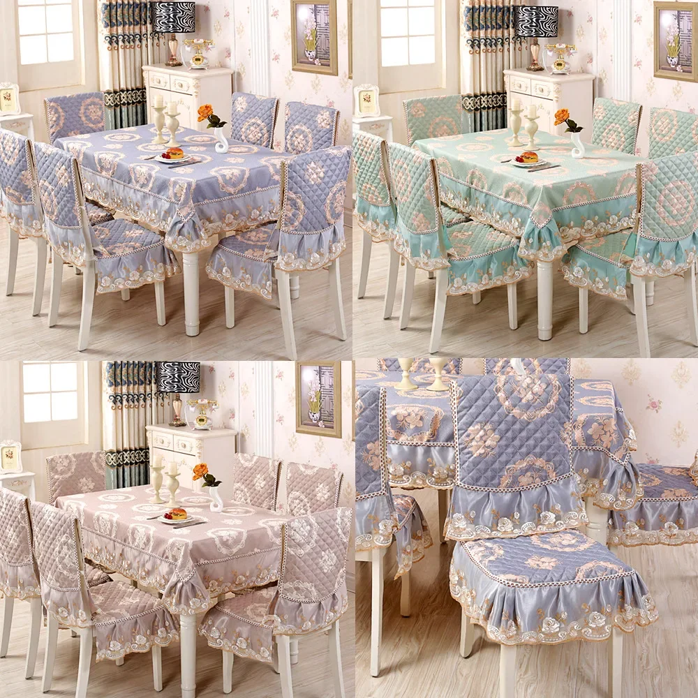 European high quality lace table cloth chair cover Jacquard embroidery table cover christmas wedding home tablecloth rectangle