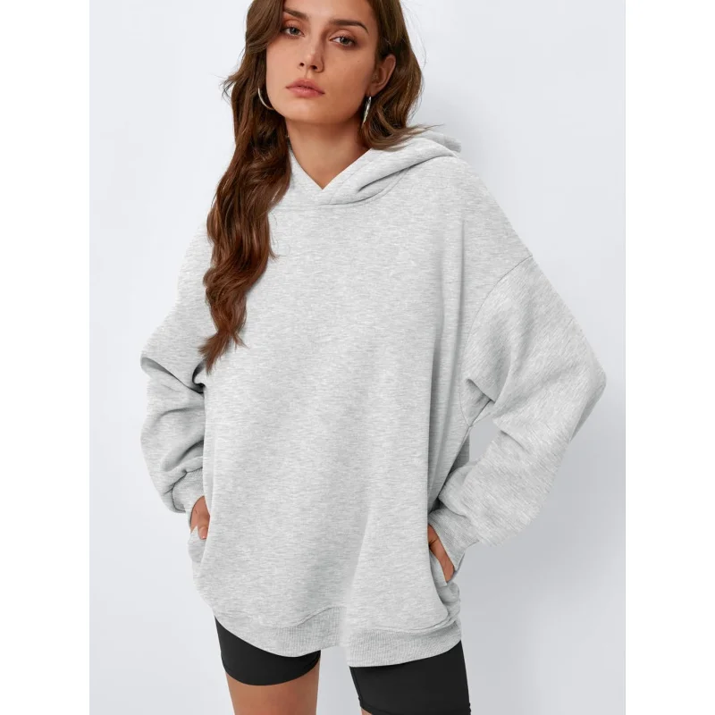 EFAN إمرأة المتضخم هوديس الصوف قمصان سويت شيرت بقلنسوة الخريف موضة وتتسابق 2025 ملابس لطيف مع جيوب