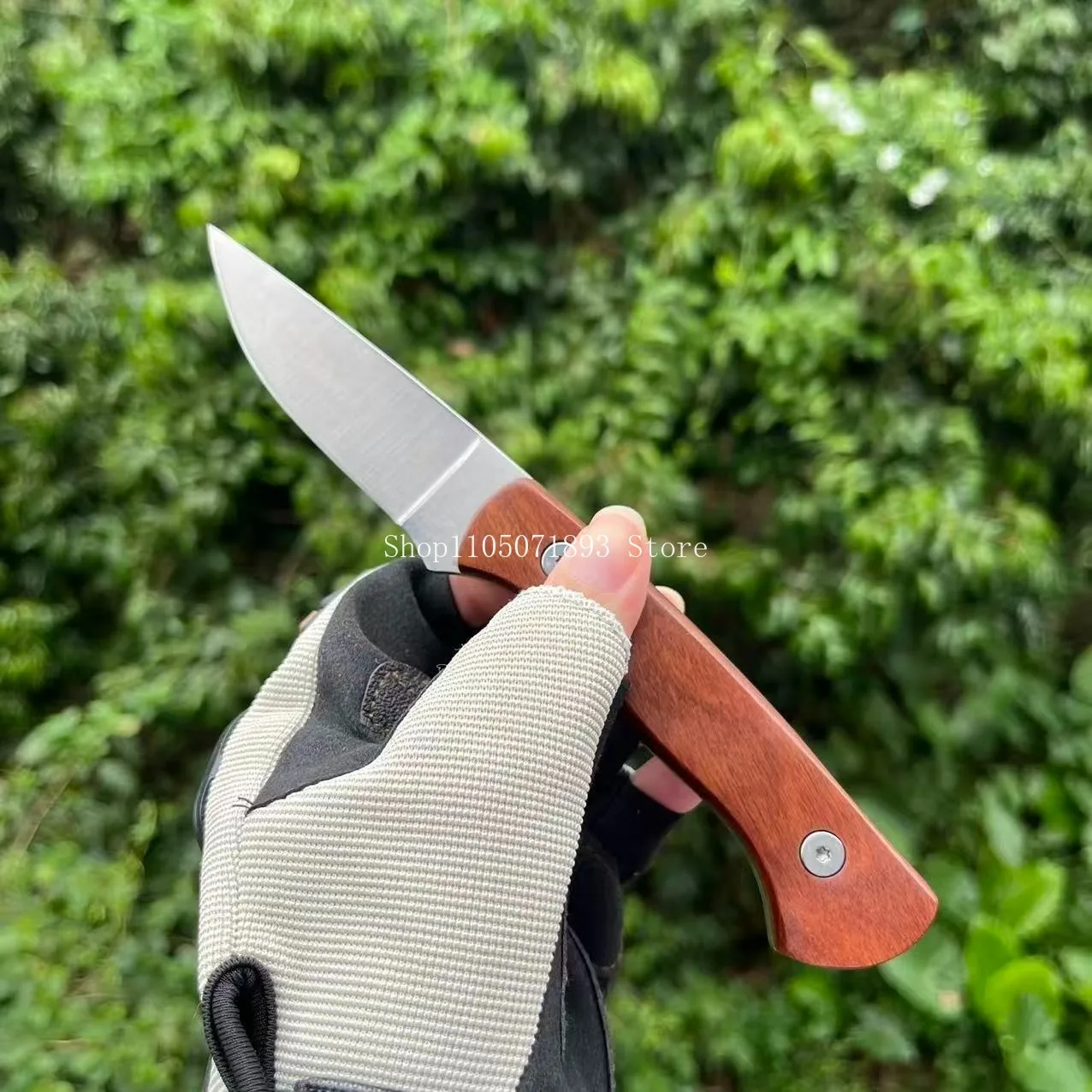 

EDC 8Cr13Mov Blade Outdoor Self Defense Knife Jungle Adventure Hiking Pocket Fixed Blade Rosewood Handle Hunting Camping Knife