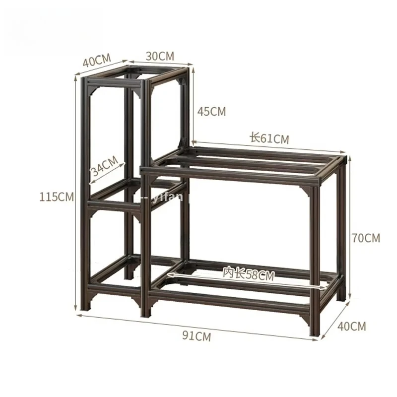 Custom-shaped aluminum base frame fish tank racks 3030 and 4040 series