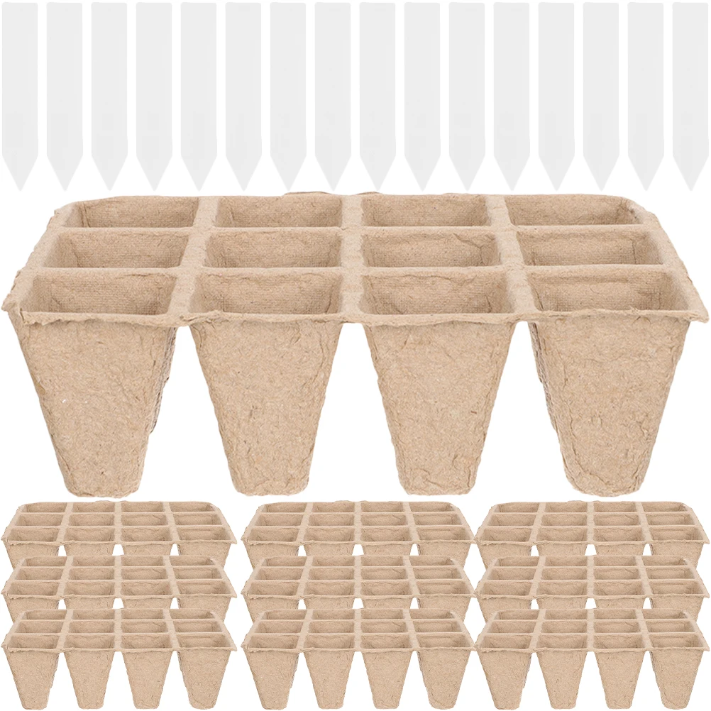 

12 Cells Seedling Start Tray Planting Pvc Paper Cups Germination Starter Trays Nursery pots greenhouse growing gardening