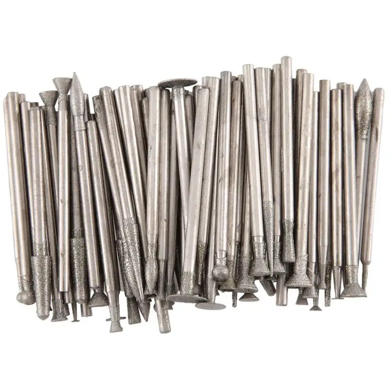 AEE4-80Pcs/Set 2.35Mm Shank Grinding Bits Polishing Emery Bits Peeling Polishing Bits Grinding Point