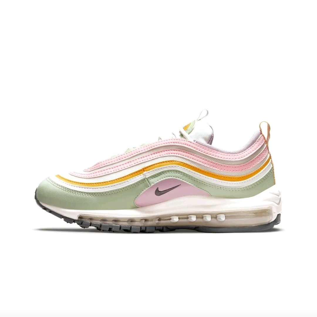 

Женские кроссовки Nike Air Max 97, инкапсулированные, нескользящие, многофункциональные кроссовки, зеленые и розовые