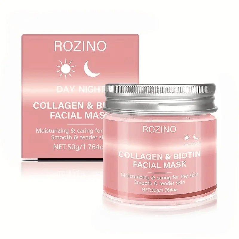 1 Stück/2 Stück/3 Stück Biotin-Kollagen-Tag- und Nachtmaske, Peel-Off-Maske, spendet tiefenwirksam Feuchtigkeit, hält die Haut hydriert und prall, strafft die Haut, hellt den Hautton auf und verleiht der Haut einen jugendlichen Glanz. Geeignet für den täglichen Gebrauch und als Geschenk für die Feiertage. Hilft ihr, mit einem schönen Teint zu glänzen, geeignet für Männer und Frauen. – Detail 5