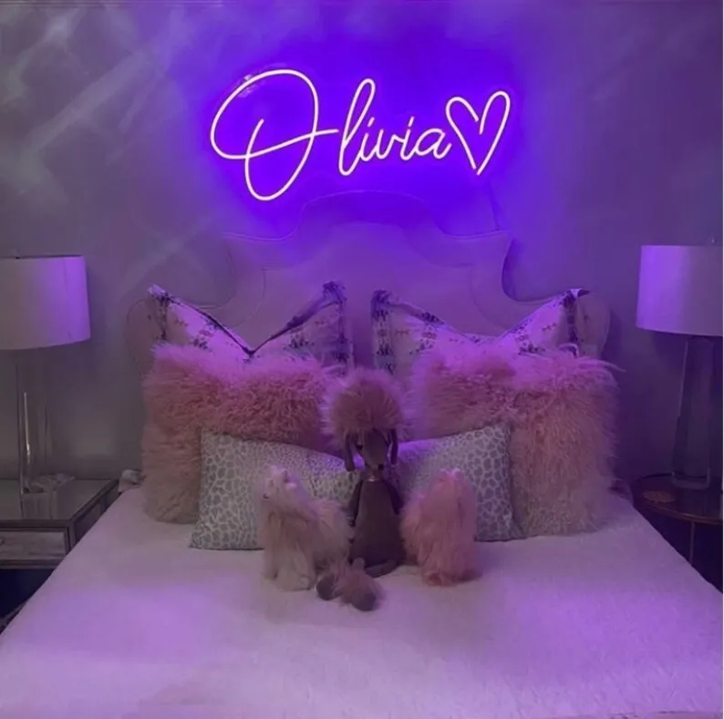 

Неоновая светодиодная вывеска на заказ, индивидуальное имя детей, USB-неон для комнаты, спальни, настенный декор, персонализированные неоновые вывески для дня рождения