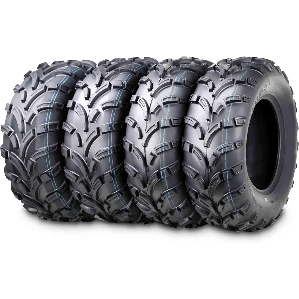 New Upgrade US Shipping 4 PCS ATV UTV Tires 25x8-12 Front 25x10-12 Rear 6PR Heavy Duty All Terrain Tires Set-Automatic