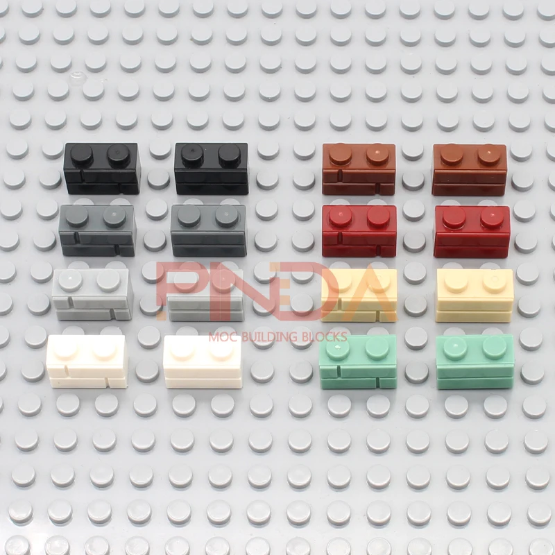 20pcs MOC Building Blocks Accessories 1x2 Dots Bricks Cube Parts Compatible 98283 Houses Wall Pieces Classic DIY Toys