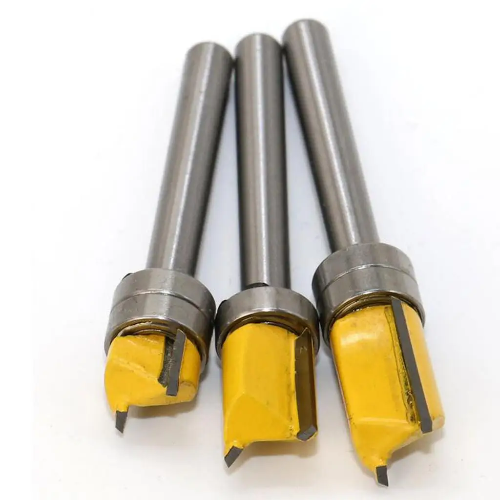 CNC Cutter Bearing Guided Flush Trim Router Bit Durable Carbide Milling Tool for Wood Joint Grooving