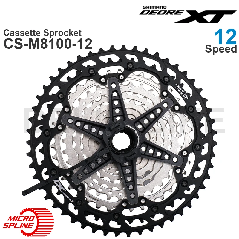 SHIMANO DEORE XT CS-M8100 Cassette Sprocket M8100 Freewheel Cogs Mountain Bike MTB 12-Speed 10-51T M8100 Cassette Sprocket