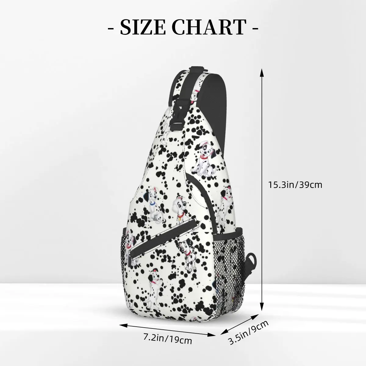 101 Puppies Dalmatian Dog Bust Diagonal Bags Accessories Street For Men Woman Dumpling Bags