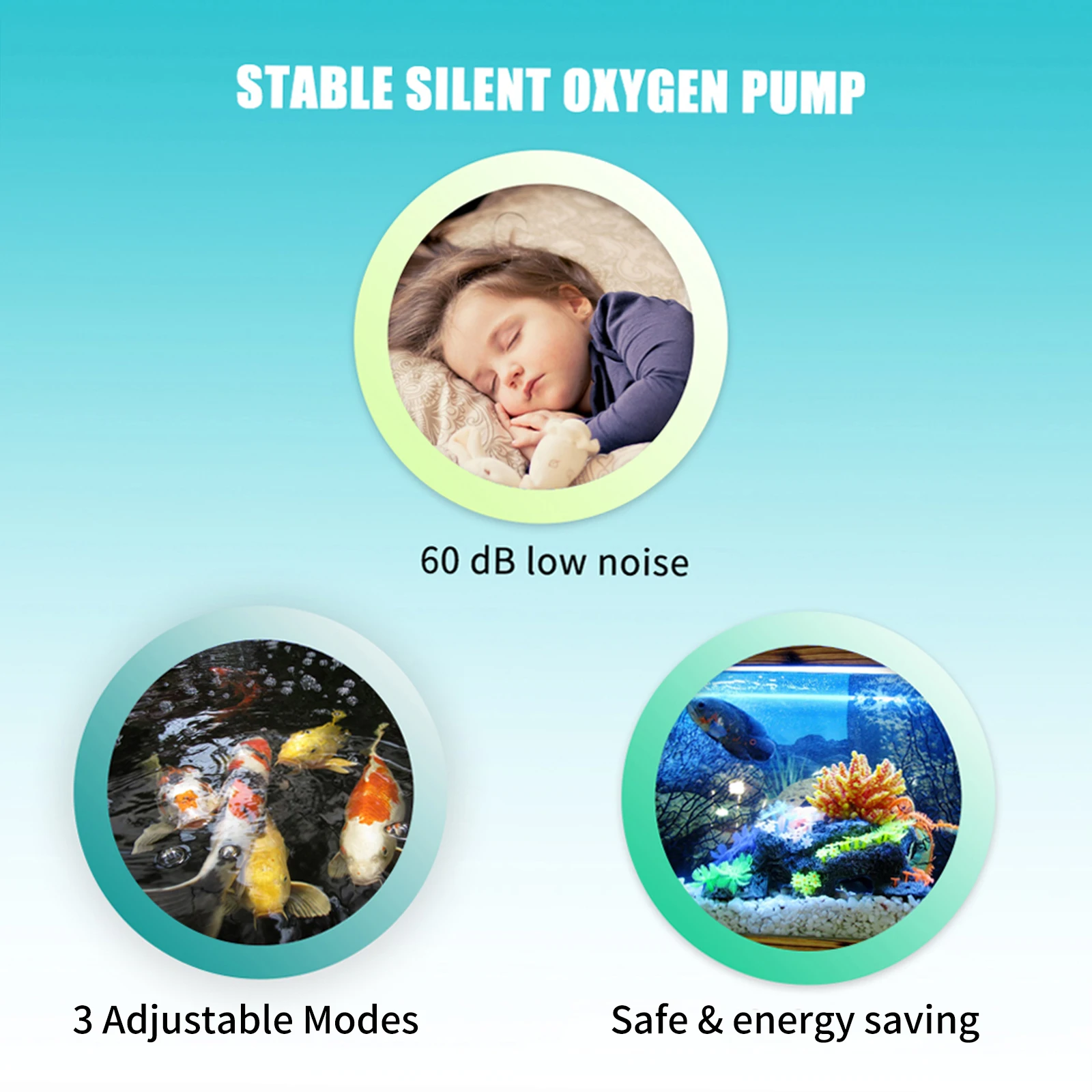 10W Solar Oxygen Pump With Pipe Air Stone Bracket Fish Tank Oxygenator 3 Adjustable Modes Aquarium Oxygen Aerator for Small Pond