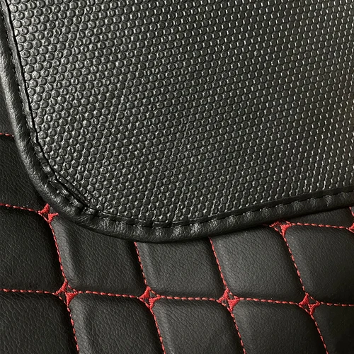 Imagen 2 del producto Juego de alfombrillas de lujo para conducir a la izquierda, alfombrilla Universal para coche, almohadilla de protección de cuero Pu para antideslizante resistente al desgaste, 4 Uds.